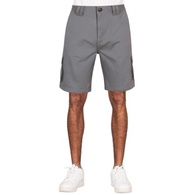 High quality grey straight cut men's cargo shorts