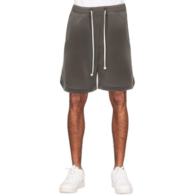 Acid wash faded drawstring loose fit men's shorts