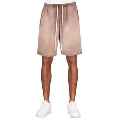 Washed distressed drawstring loose men's shorts