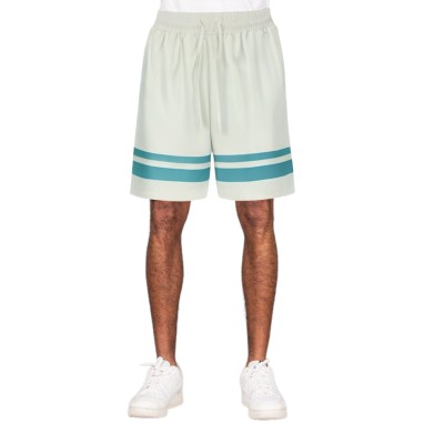 Striped double mesh breathable men's shorts