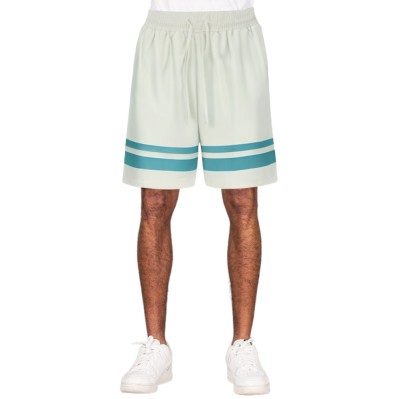 Striped double mesh breathable men's shorts
