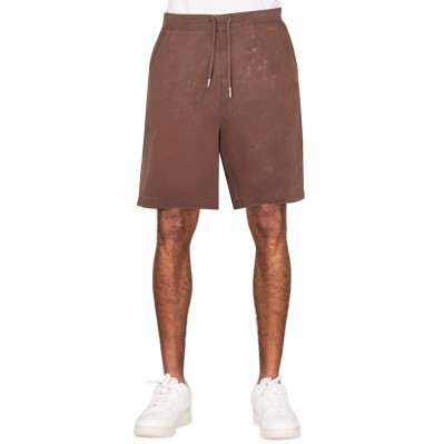 Vintage washed drawstring cotton men's shorts