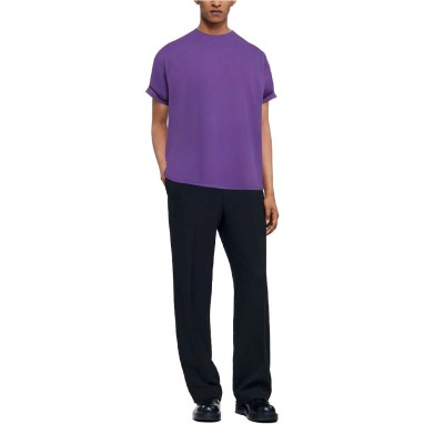 High quality purple short-sleeved men's T-shirt