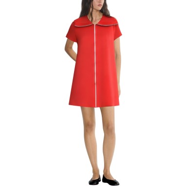 Simple temperament lapel loose women's dress