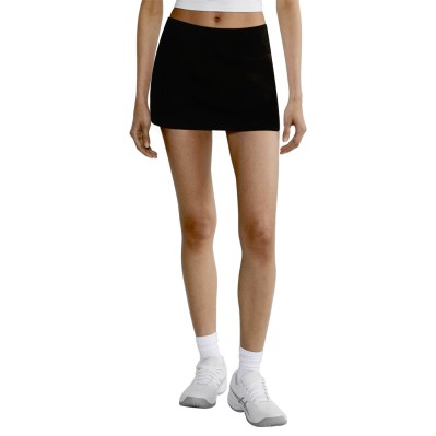 Black elastic waist wrap women's short skirt