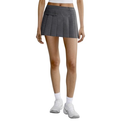 Casual pleated side zipper women's short skirt
