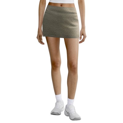 Striped knitted elastic straight skirt for women