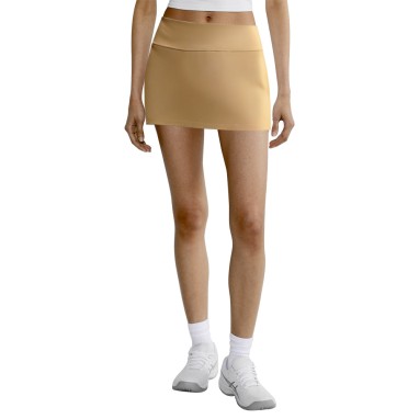 High waist elastic waist side slits women's short skirt