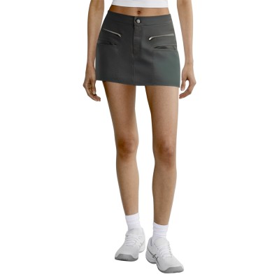 Retro pocket high waist ladies work skirt