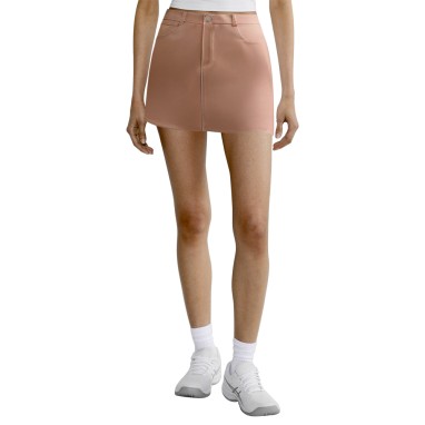 High waist versatile round hem ladies skirt