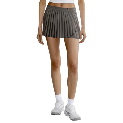 Summer pleated mid-waist zipper ladies skirt