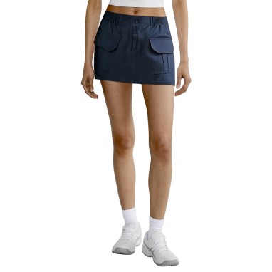 Elastic waist pocket casual ladies workwear skirt