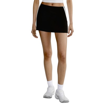 Women's wrap skirt with elastic side stripes