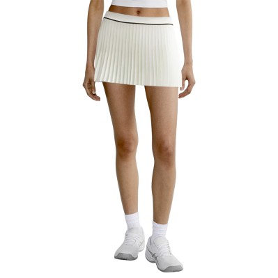 Pleated elastic waist A-line women's short skirt