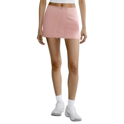 Pink simple elastic waist women's short skirt